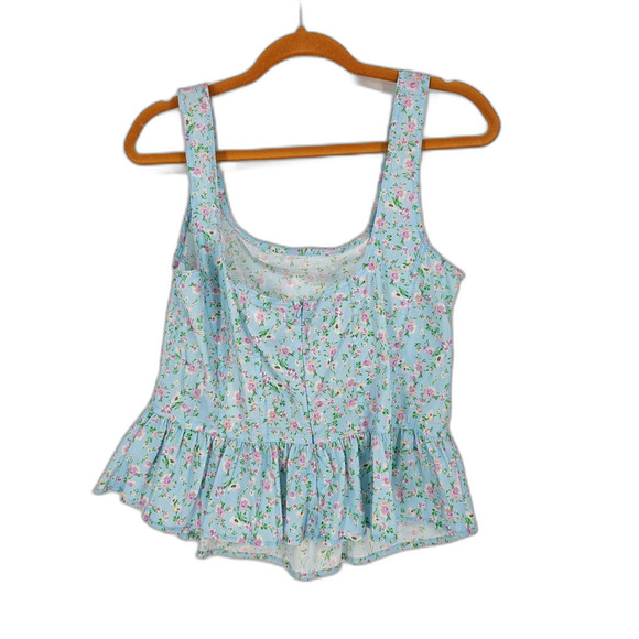 Elodie NWT Square Neck Peplum Tank Top Large - Picture 12 of 13